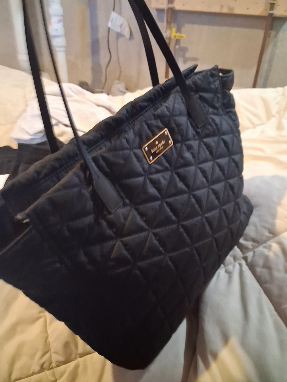 Kate Spade Quilted Black Tote Bag